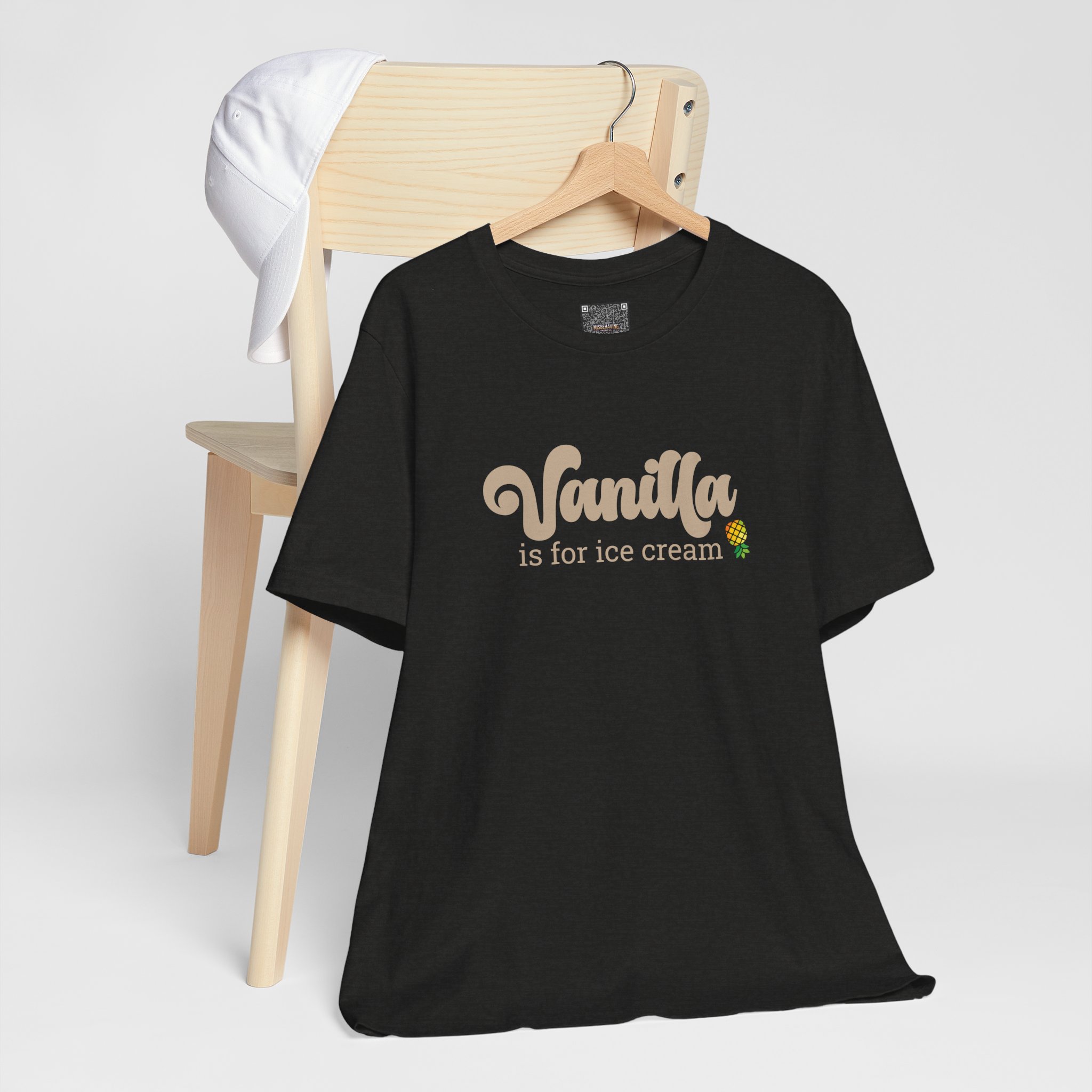 Vanilla Is For Ice Cream T-Shirt — Lifestyle Graphic Tee - Image 3