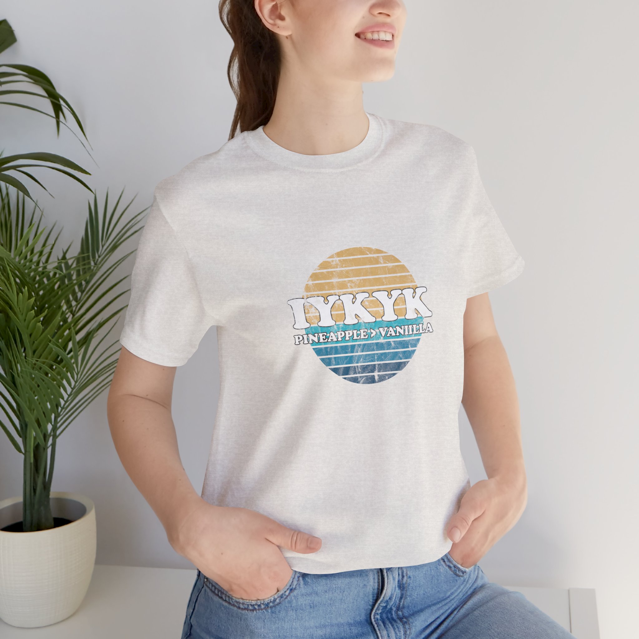 IYKYK Retro Sunset Tee — Pineapple is greater than vanilla - Graphic T-Shirt - Image 5