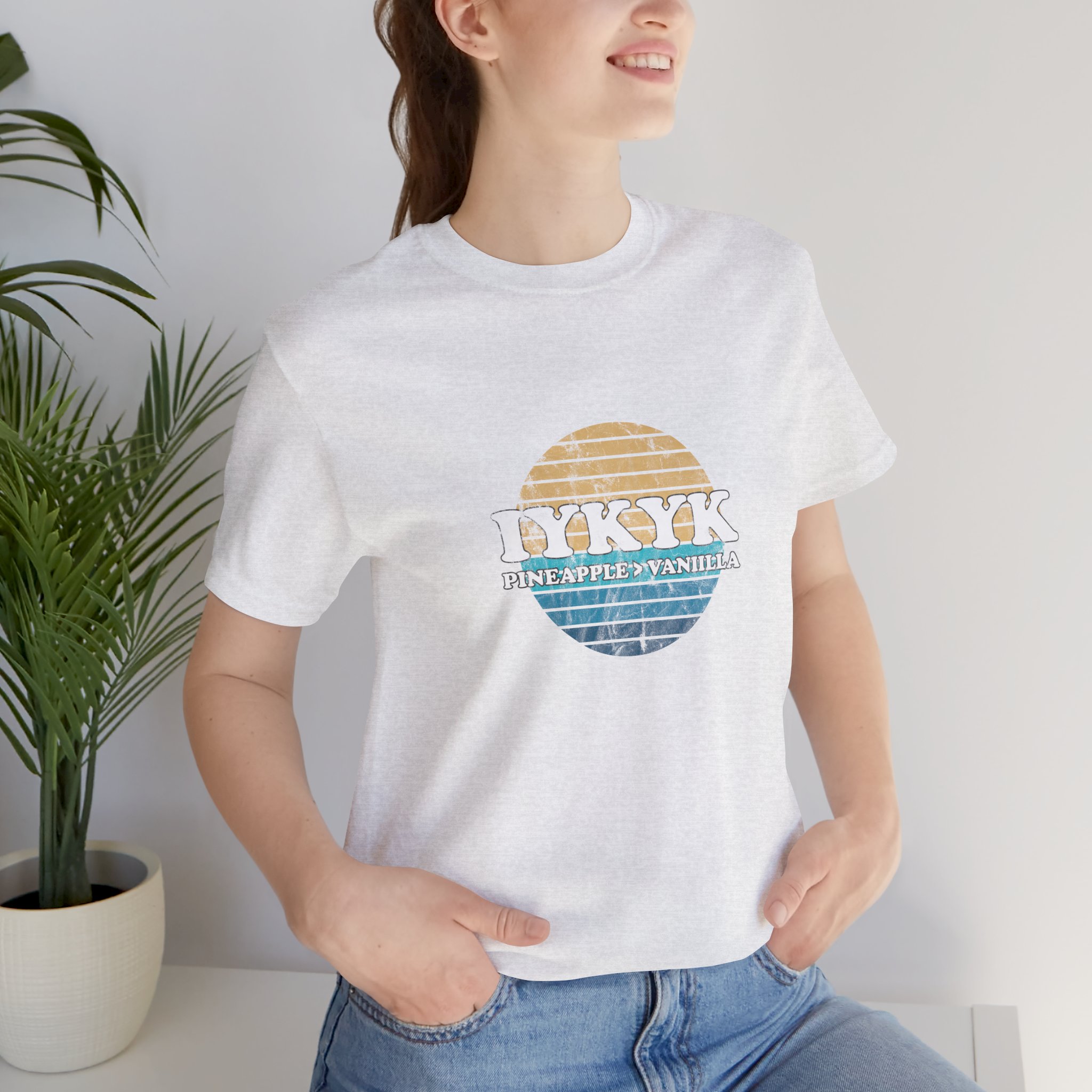 IYKYK Retro Sunset Tee — Pineapple is greater than vanilla - Graphic T-Shirt - Image 2
