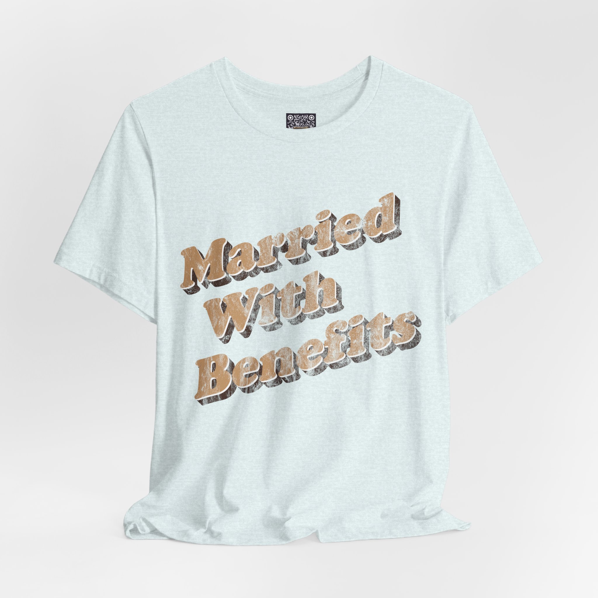 Married With Benefits Tee — Playful Couples Retro Graphic T-Shirt - Image 6
