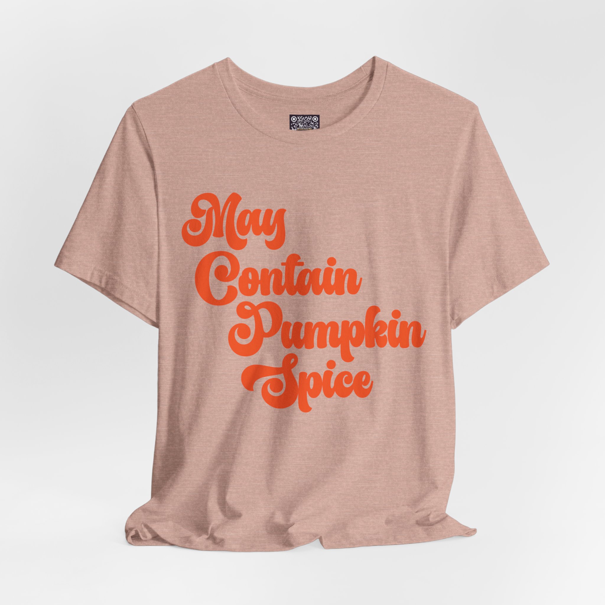 May Contain Pumpkin Spice Tee — Retro Fall Graphic T-Shirt - Image 2