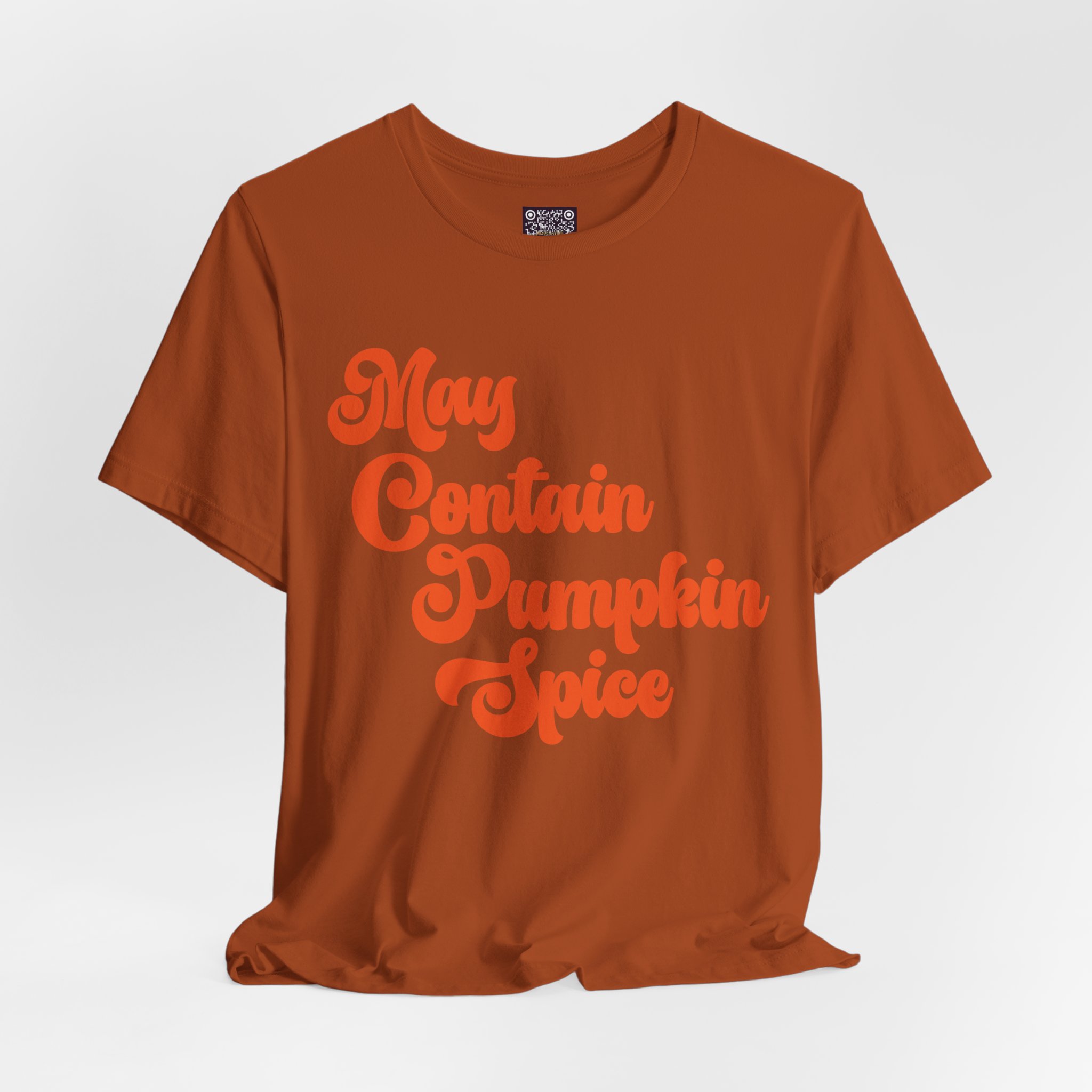 May Contain Pumpkin Spice Tee — Retro Fall Graphic T-Shirt - Image 4