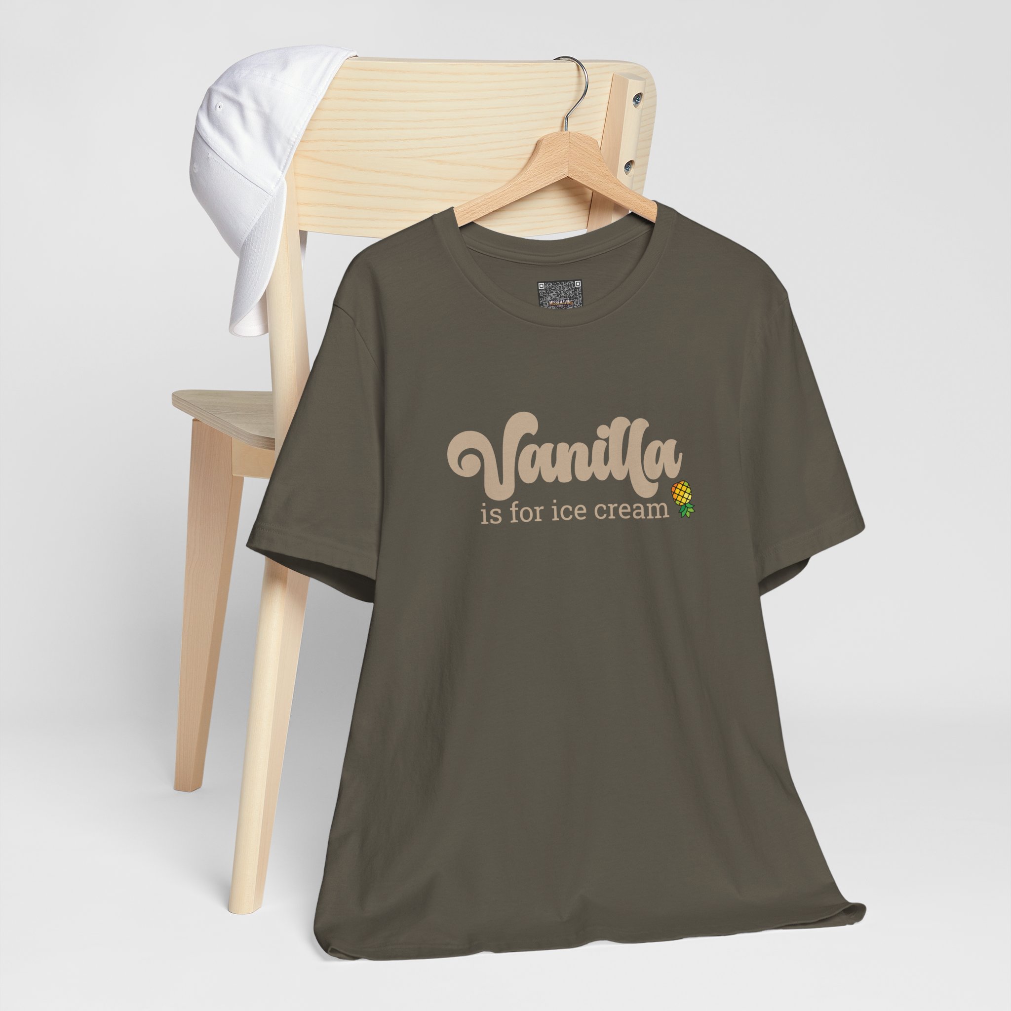 Vanilla Is For Ice Cream T-Shirt — Lifestyle Graphic Tee - Image 4