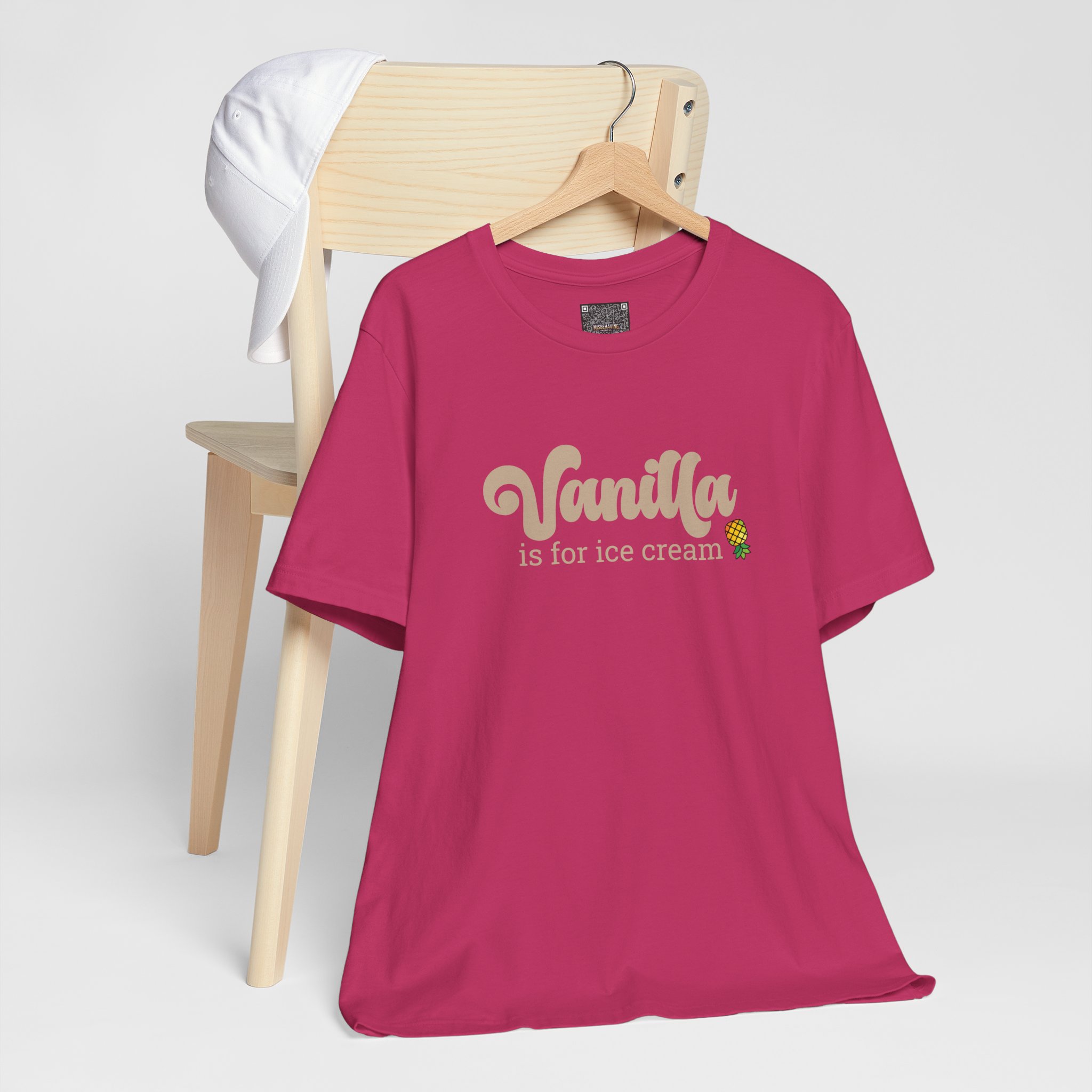 Vanilla Is For Ice Cream T-Shirt — Lifestyle Graphic Tee - Image 8