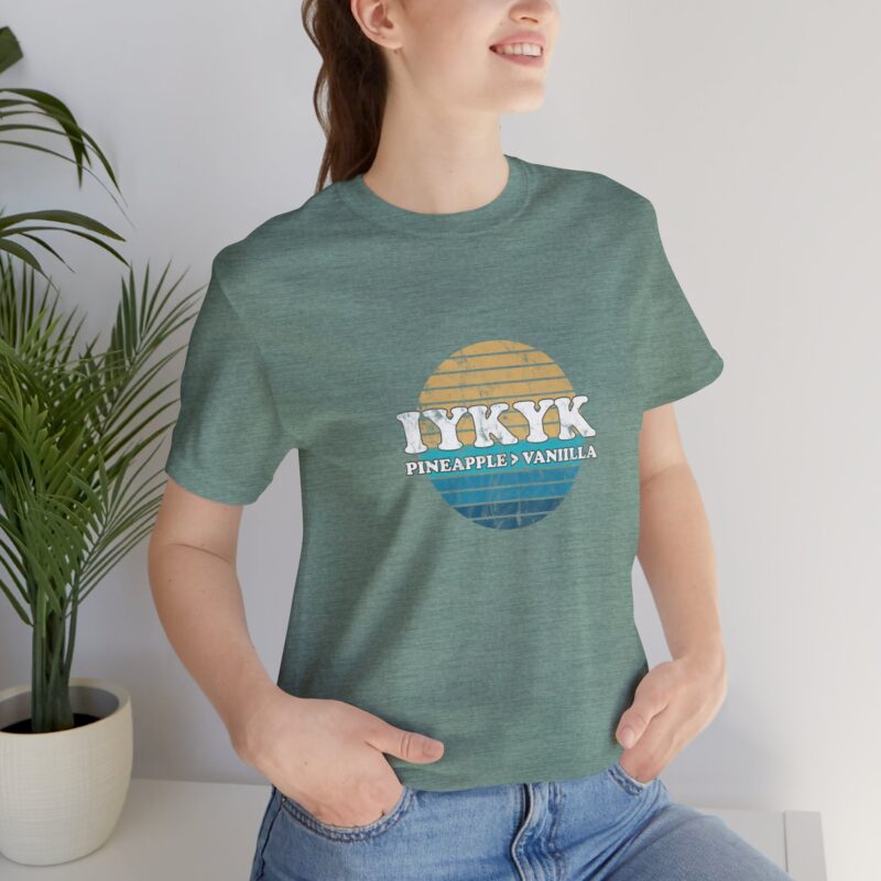 IYKYK Retro Sunset Tee — Pineapple is greater than vanilla - Graphic T-Shirt