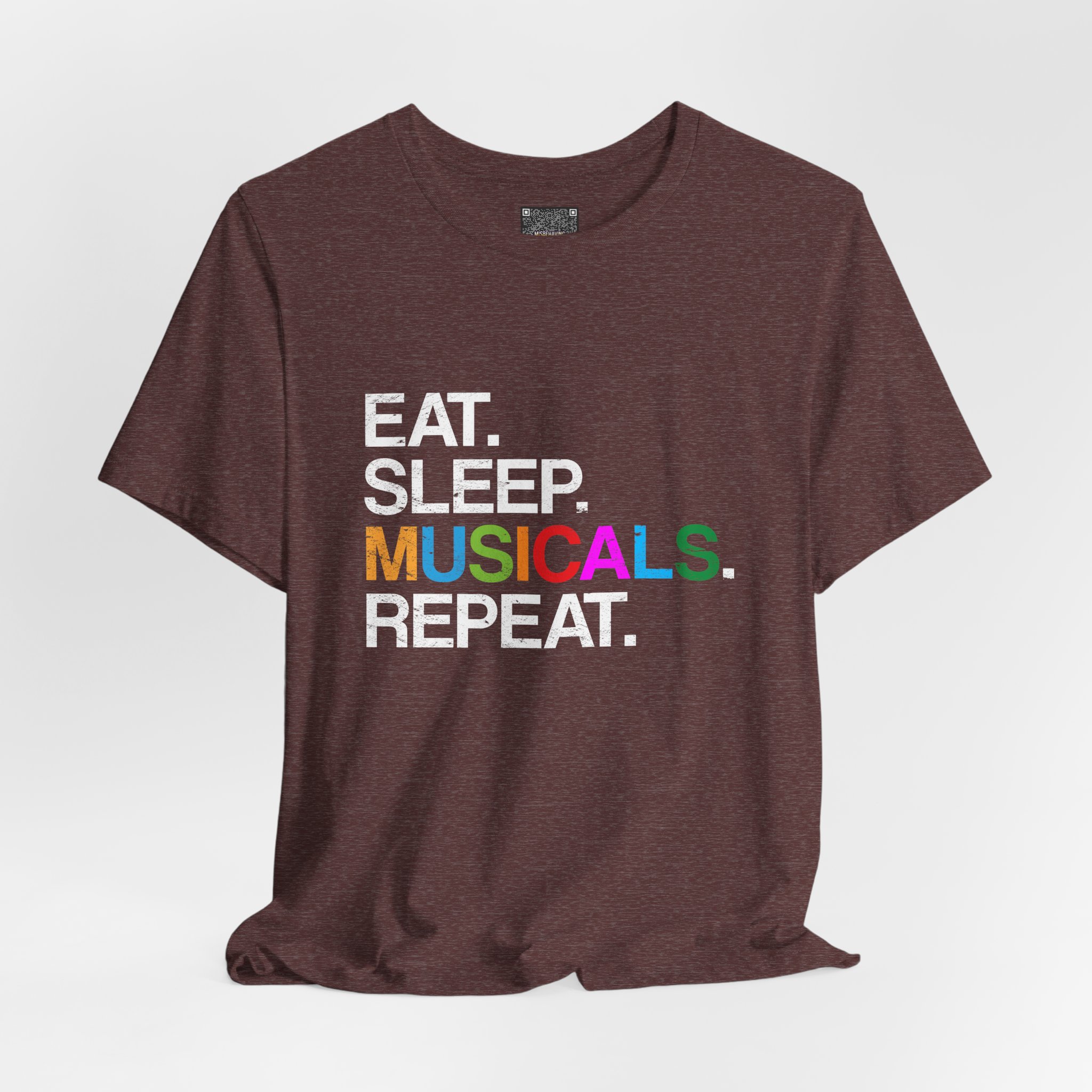 Eat. Sleep. Musicals. Repeat. T-Shirt — Broadway Fan Theater Lover Tee