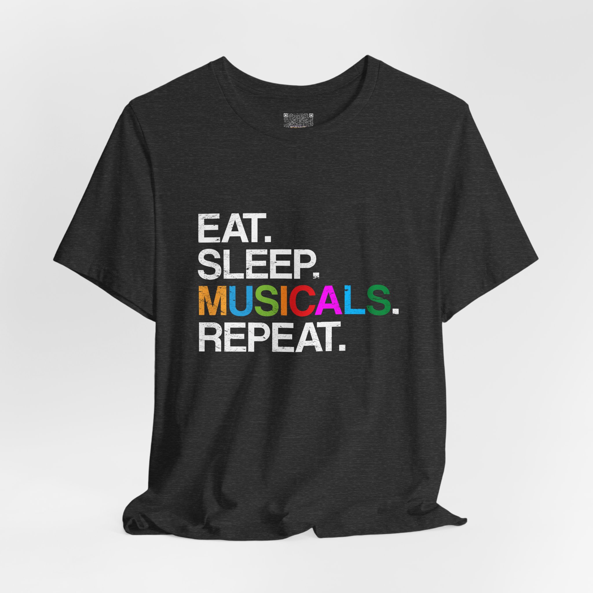 Eat. Sleep. Musicals. Repeat. T-Shirt — Broadway Fan Theater Lover Tee - Image 5