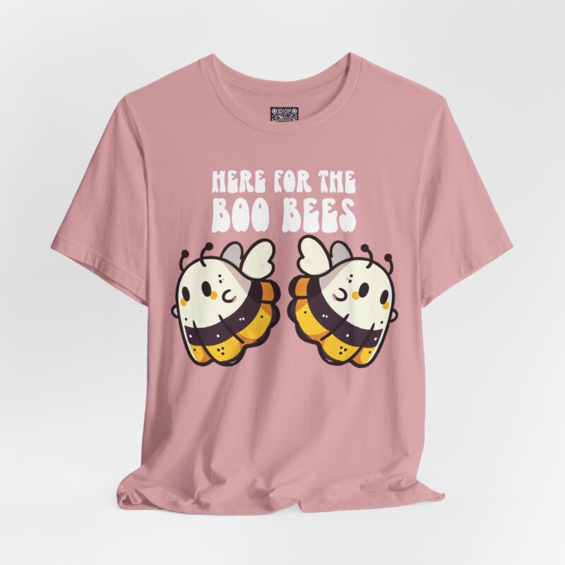 Halloween Bee T-Shirt – “Here for the Boo Bees” Cute Ghost-Bee Graphic Tee