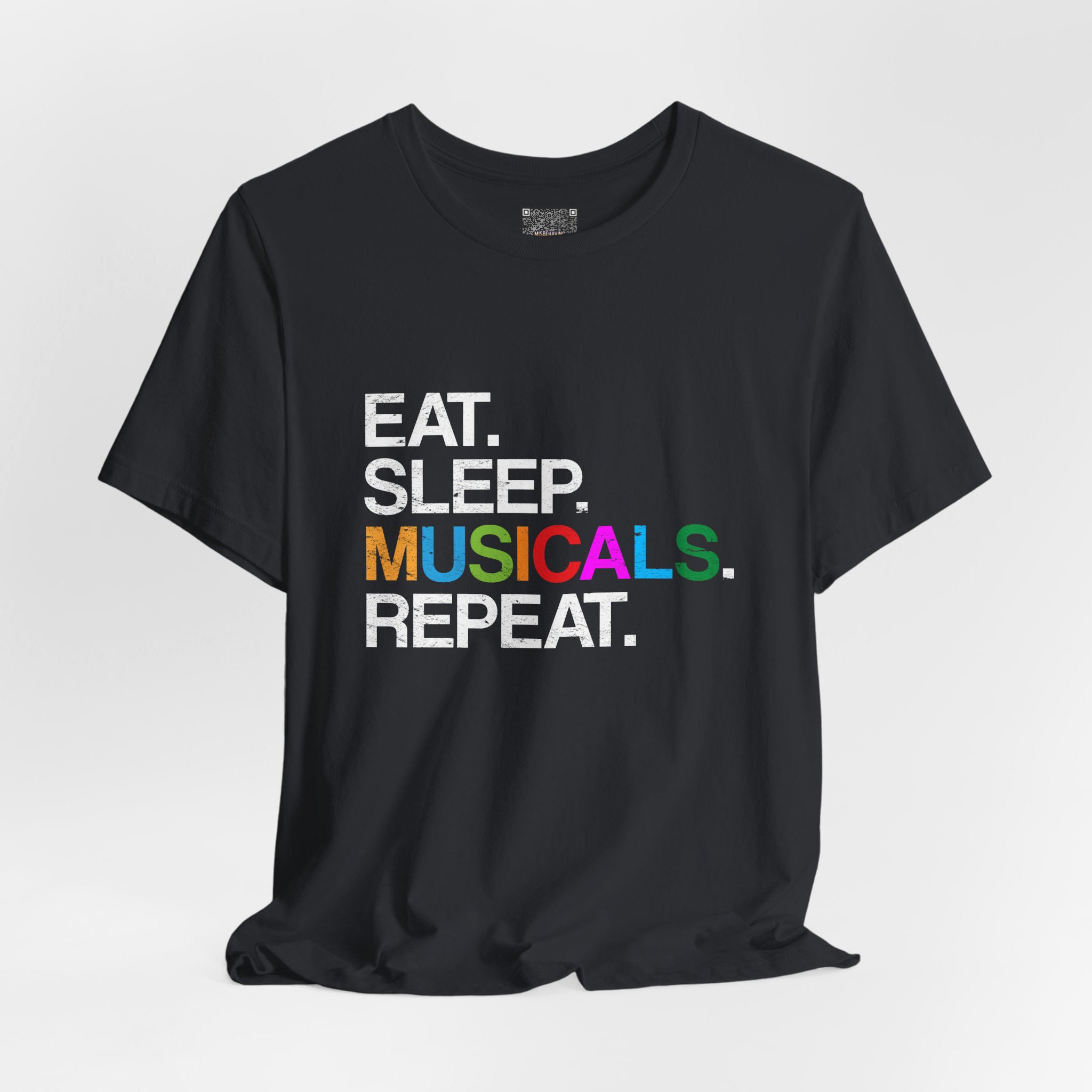 Eat. Sleep. Musicals. Repeat. T-Shirt — Broadway Fan Theater Lover Tee - Image 4