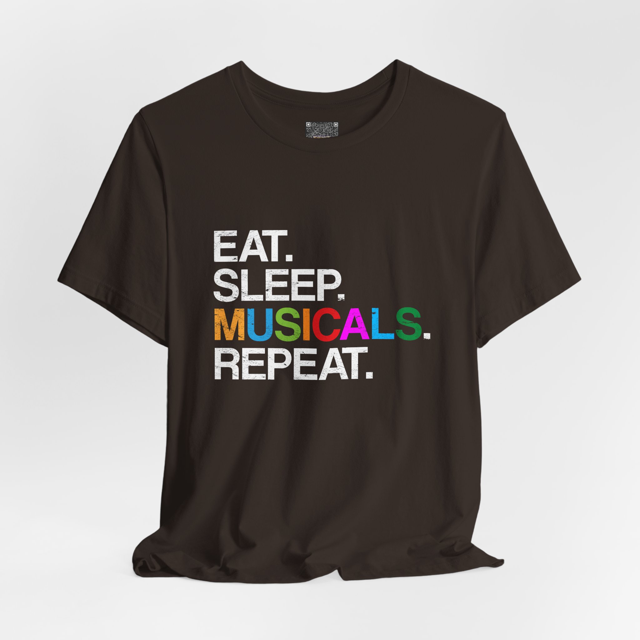 Eat. Sleep. Musicals. Repeat. T-Shirt — Broadway Fan Theater Lover Tee - Image 2