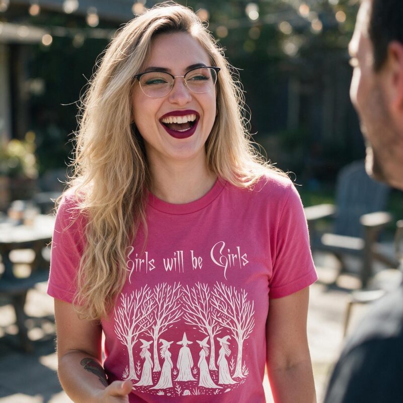 girls will be girls witchy tee design