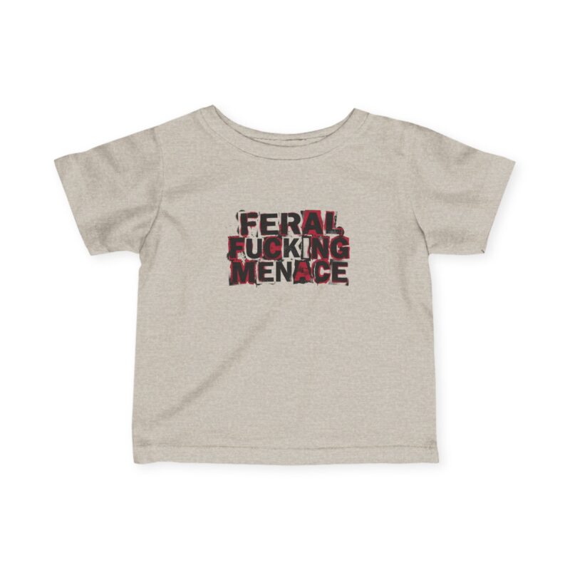Feral F*cking Menace Toddler Tee | Funny Punk Grunge Kids Shirt for Chaotic Tiny Humans