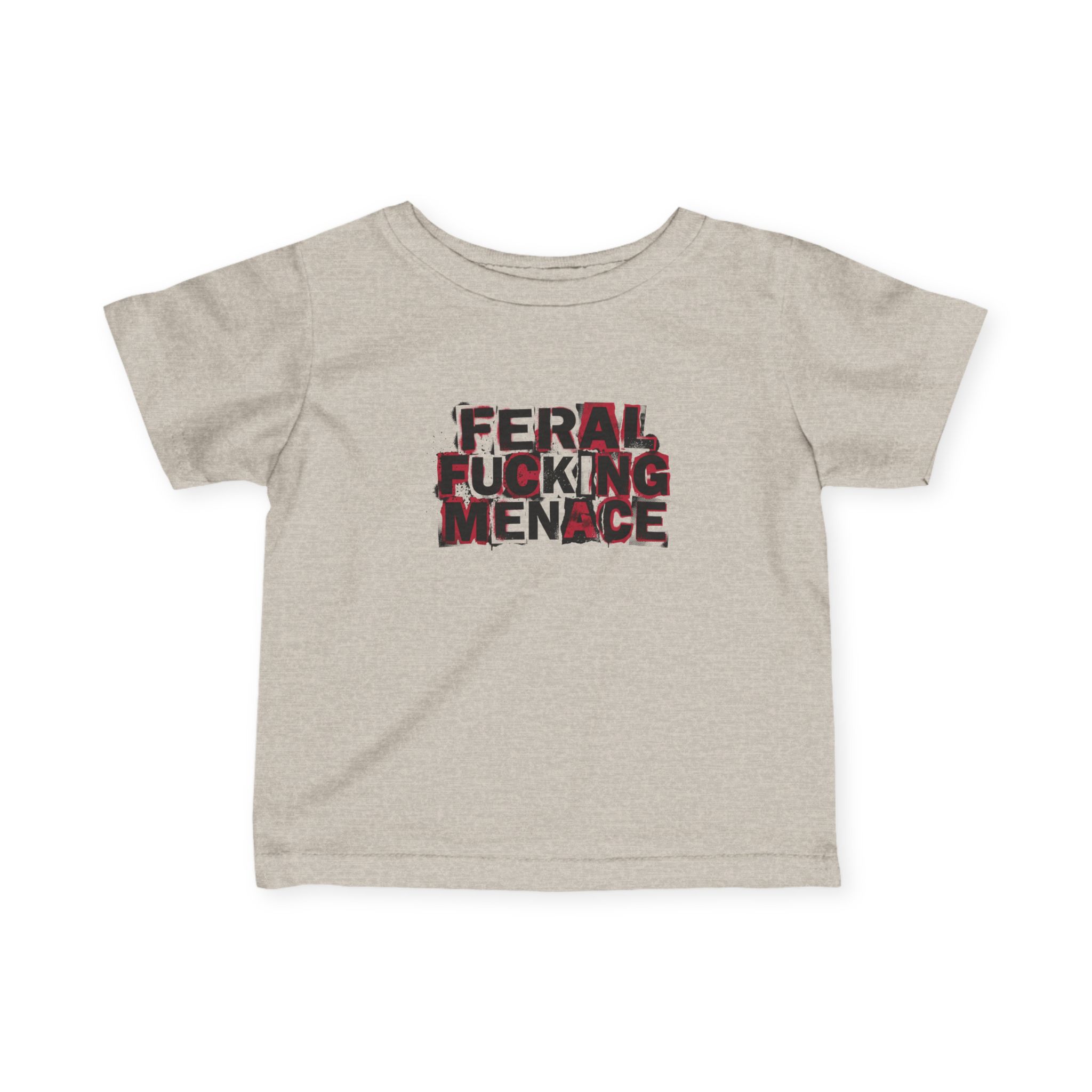 Feral F*cking Menace Toddler Tee | Funny Punk Grunge Kids Shirt for Chaotic Tiny Humans